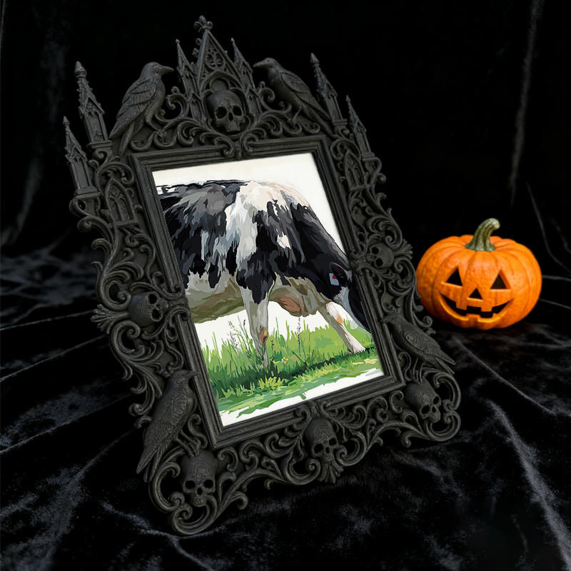 Gothic Dark Frame | Bar Corner Photo Display, Waterproof Plastic, Dual-use Decor