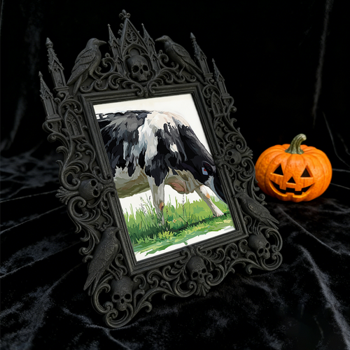 Gothic Dark Frame | Bar Corner Photo Display, Waterproof Plastic, Dual-use Decor