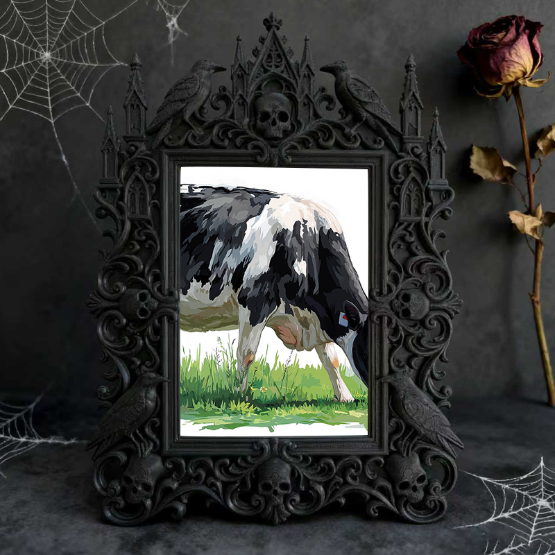 Gothic Dark Frame | Bar Corner Photo Display, Waterproof Plastic, Dual-use Decor