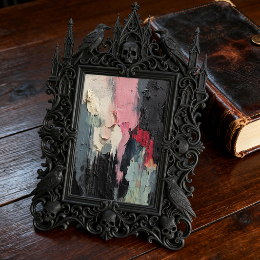 Gothic Dark Frame | Cocktail Bar Photo Frame, Wall/Tabletop, Waterproof Plastic