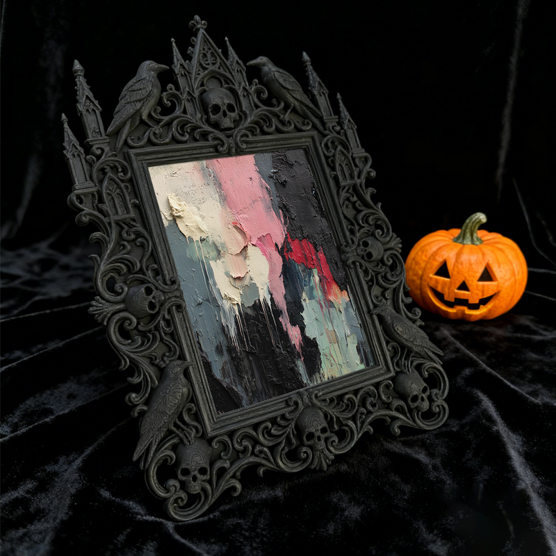 Gothic Dark Frame | Cocktail Bar Photo Frame, Wall/Tabletop, Waterproof Plastic