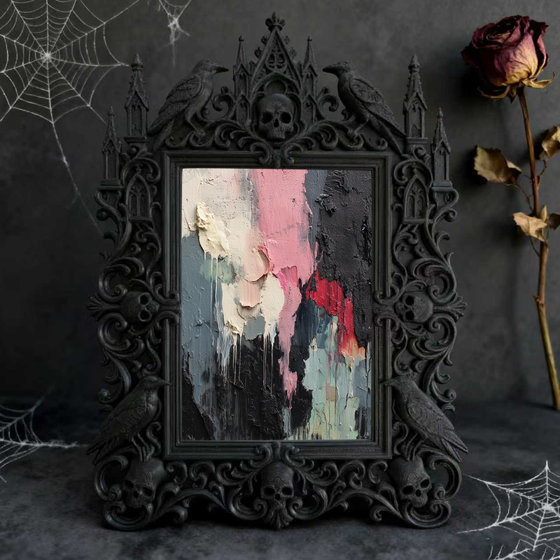 Gothic Dark Frame | Cocktail Bar Photo Frame, Wall/Tabletop, Waterproof Plastic