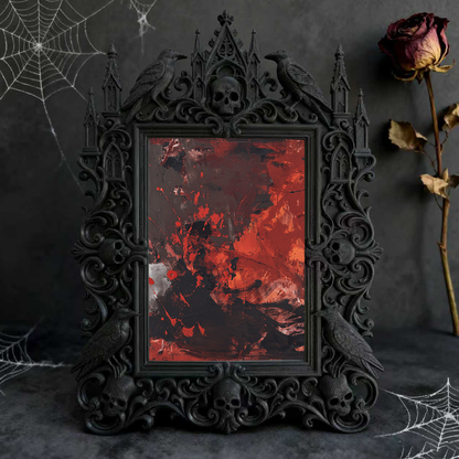 Gothic Dark Frame | Punk Bar Counter Decor, Photo Ornament, Waterproof Plastic