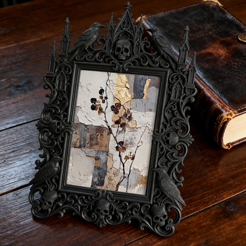 Gothic Dark Frame | Bar Wall Photo Holder, Dual-use Waterproof Plastic Frame