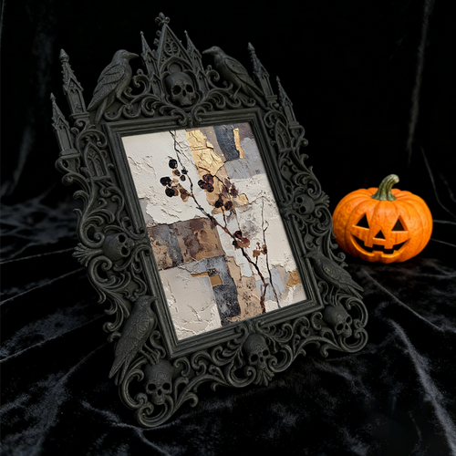 Gothic Dark Frame | Bar Wall Photo Holder, Dual-use Waterproof Plastic Frame