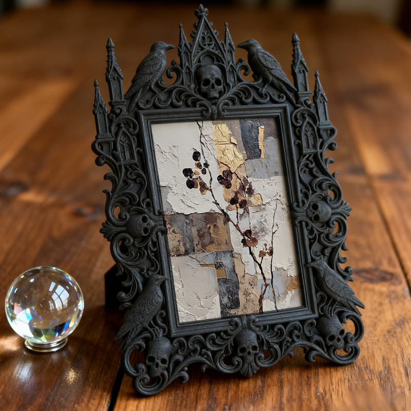 Gothic Dark Frame | Bar Wall Photo Holder, Dual-use Waterproof Plastic Frame