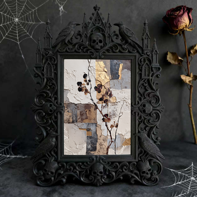 Gothic Dark Frame | Bar Wall Photo Holder, Dual-use Waterproof Plastic Frame