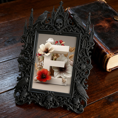 Gothic Dark Frame | Gothic Bar Desktop Decor, Photo Prop, Waterproof Plastic