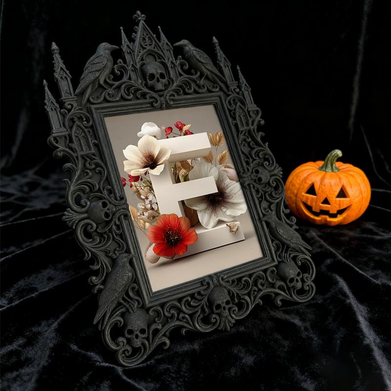 Gothic Dark Frame | Gothic Bar Desktop Decor, Photo Prop, Waterproof Plastic