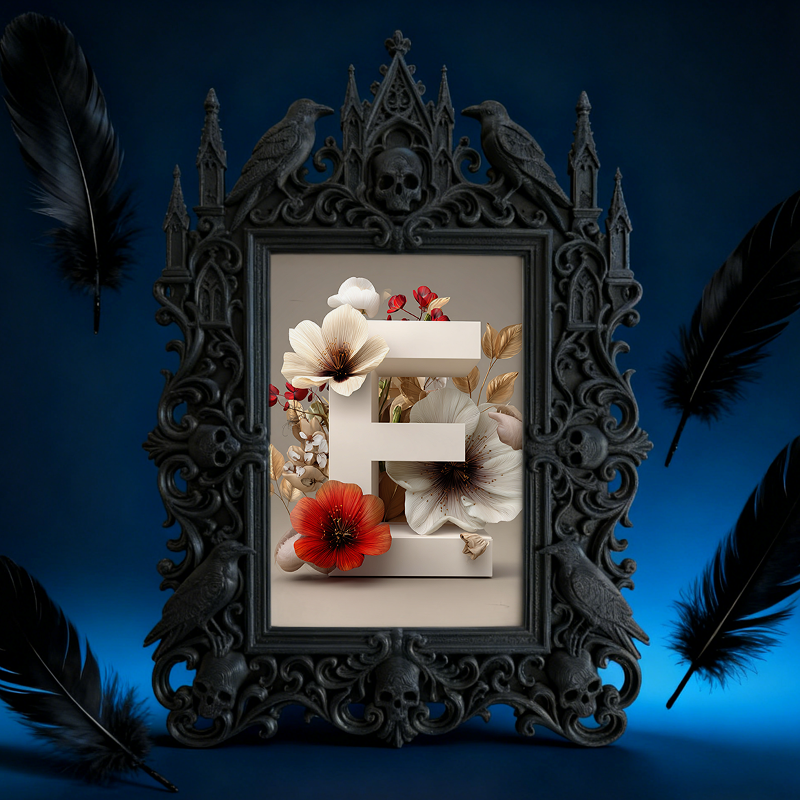 Gothic Dark Frame | Gothic Bar Desktop Decor, Photo Prop, Waterproof Plastic