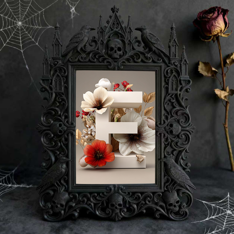 Gothic Dark Frame | Gothic Bar Desktop Decor, Photo Prop, Waterproof Plastic