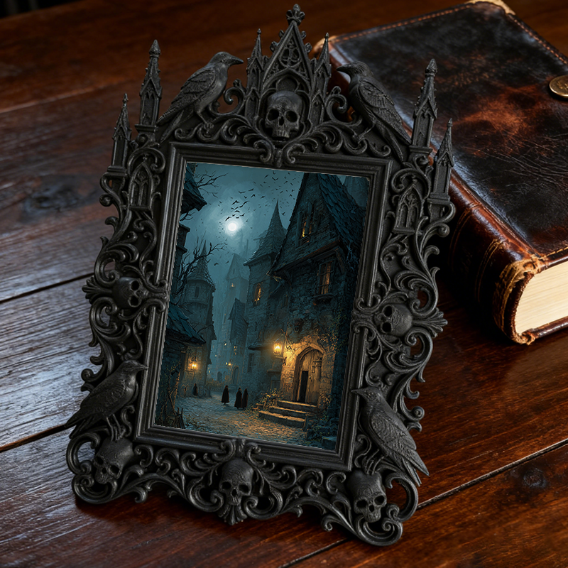 Gothic Dark Frame | Vampire Pub Decor, Photo Ornament, Waterproof Plastic Frame