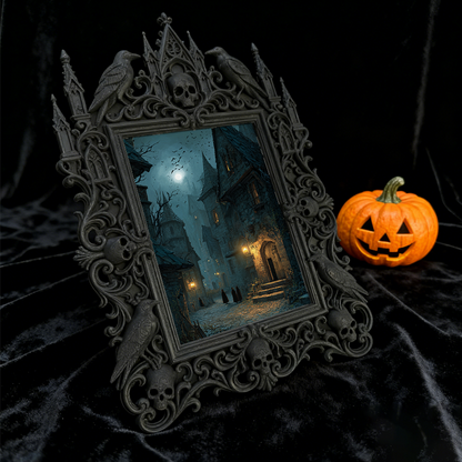 Gothic Dark Frame | Vampire Pub Decor, Photo Ornament, Waterproof Plastic Frame