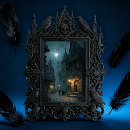 Gothic Dark Frame | Vampire Pub Decor, Photo Ornament, Waterproof Plastic Frame