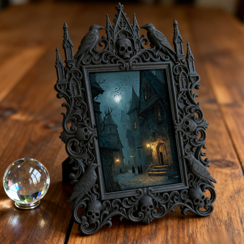 Gothic Dark Frame | Vampire Pub Decor, Photo Ornament, Waterproof Plastic Frame