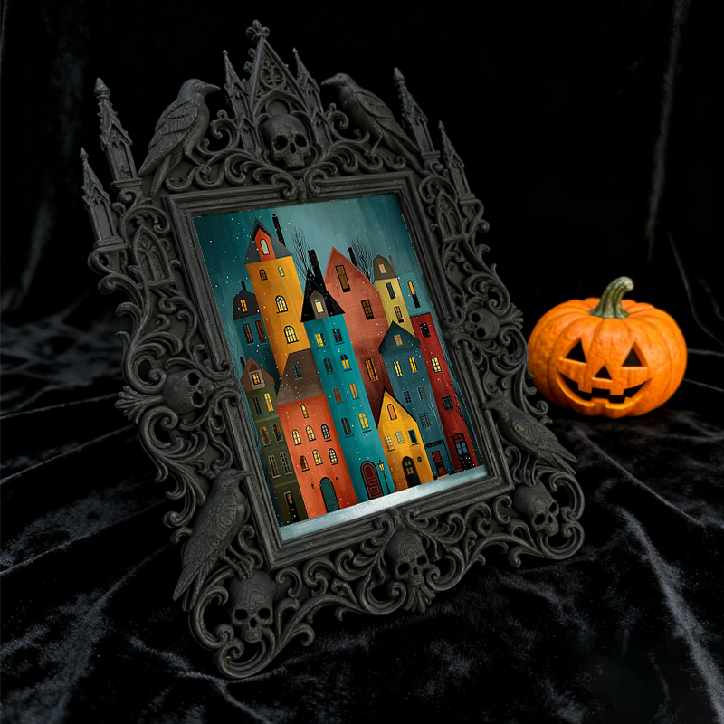 Gothic Dark Frame | Bar Dual-use Photo Prop, Wall/Tabletop, Waterproof Plastic