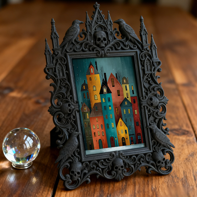Gothic Dark Frame | Bar Dual-use Photo Prop, Wall/Tabletop, Waterproof Plastic