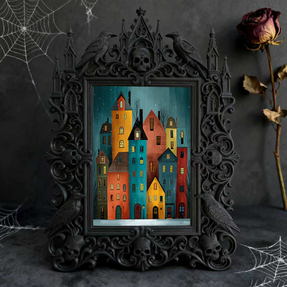 Gothic Dark Frame | Bar Dual-use Photo Prop, Wall/Tabletop, Waterproof Plastic