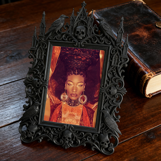 Gothic Dark Frame | Gothic Bar Corner Photo Frame, Waterproof Plastic Decor