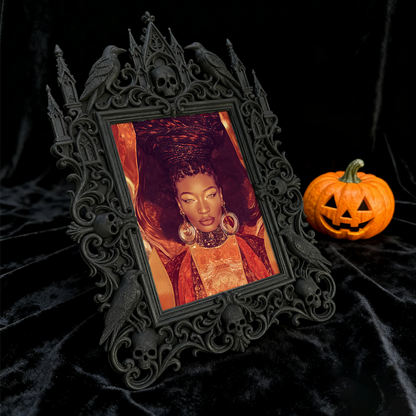 Gothic Dark Frame | Gothic Bar Corner Photo Frame, Waterproof Plastic Decor