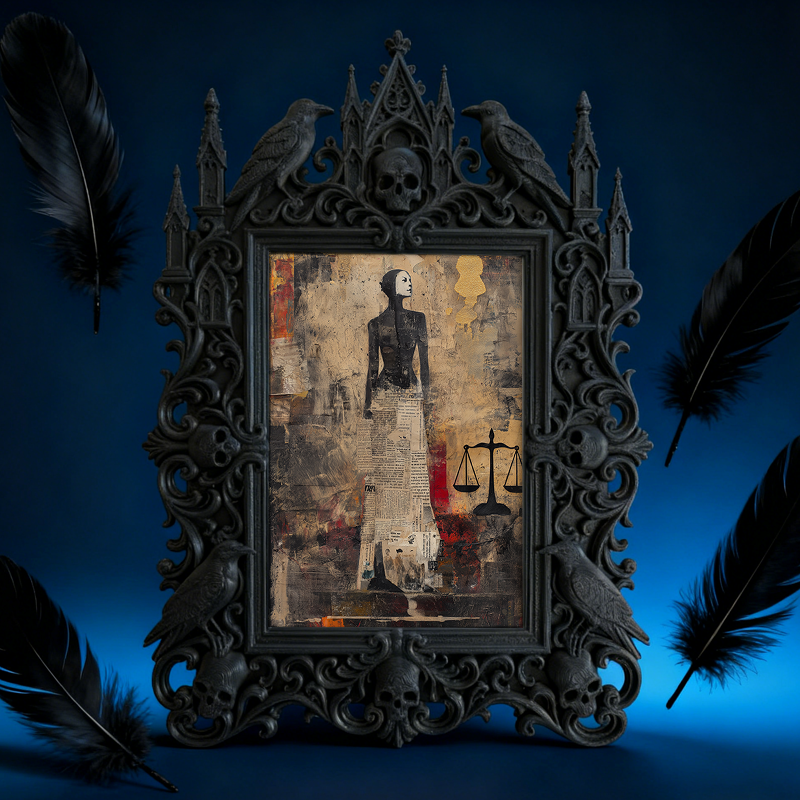 Gothic Dark Frame | Bar Counter Photo Display, Wall/Desktop, Waterproof Plastic