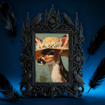 Gothic Dark Frame | Dark Bar Photo Ornament, Dual-use Waterproof Plastic Frame