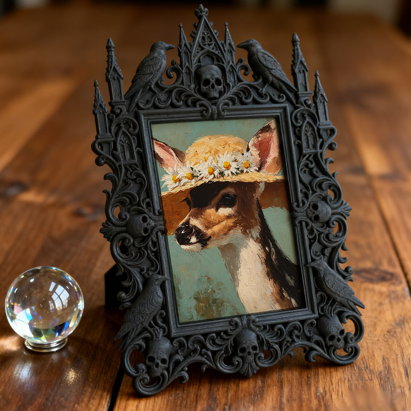 Gothic Dark Frame | Dark Bar Photo Ornament, Dual-use Waterproof Plastic Frame
