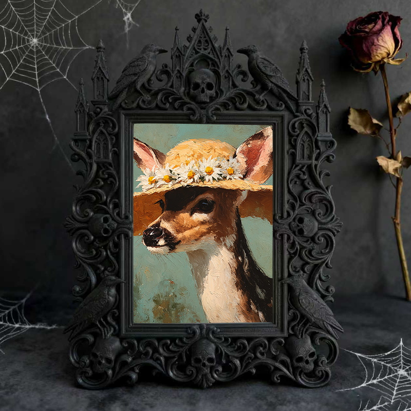 Gothic Dark Frame | Dark Bar Photo Ornament, Dual-use Waterproof Plastic Frame