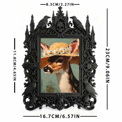 Gothic Dark Frame | Dark Bar Photo Ornament, Dual-use Waterproof Plastic Frame