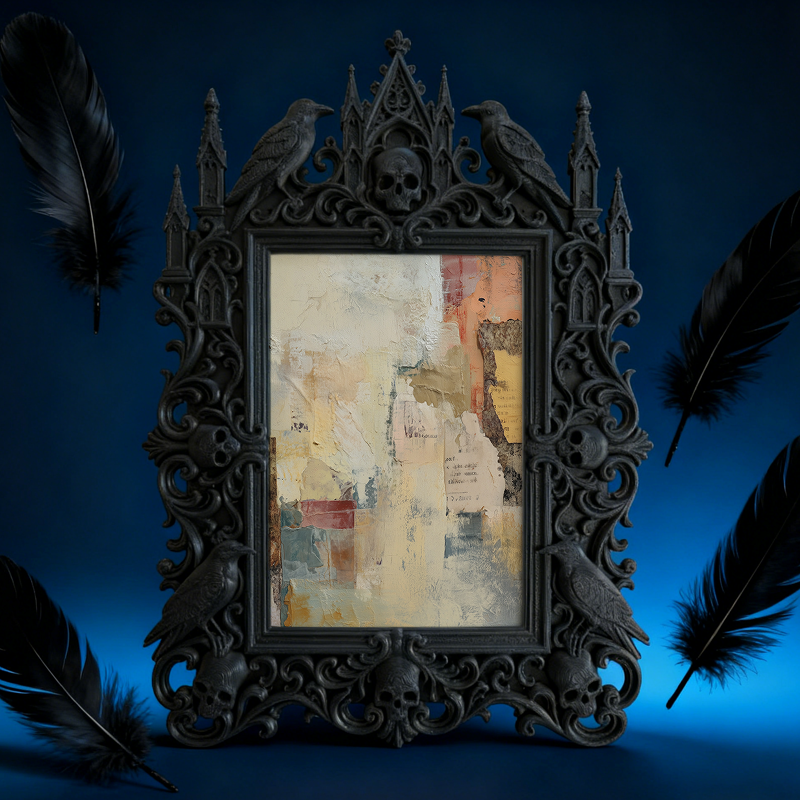 Gothic Dark Frame | Speakeasy Bar Photo Prop, Wall/Tabletop, Waterproof Plastic