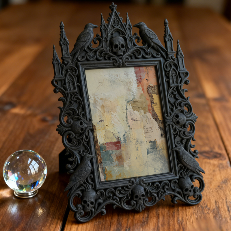 Gothic Dark Frame | Speakeasy Bar Photo Prop, Wall/Tabletop, Waterproof Plastic