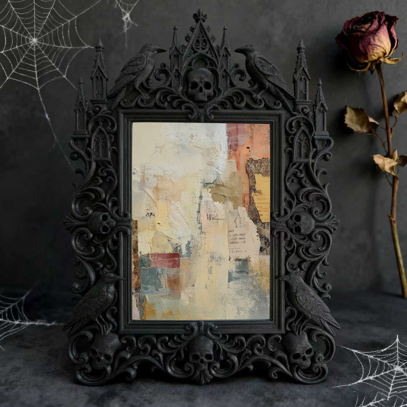 Gothic Dark Frame | Speakeasy Bar Photo Prop, Wall/Tabletop, Waterproof Plastic