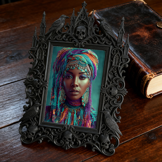 Gothic Dark Frame | Gothic Bar Counter Decor, Photo Holder, Waterproof Plastic