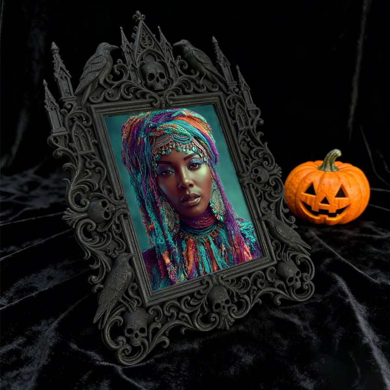 Gothic Dark Frame | Gothic Bar Counter Decor, Photo Holder, Waterproof Plastic