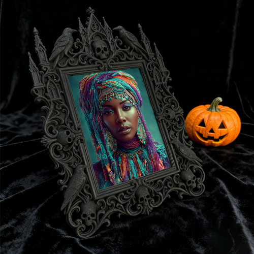 Gothic Dark Frame | Gothic Bar Counter Decor, Photo Holder, Waterproof Plastic