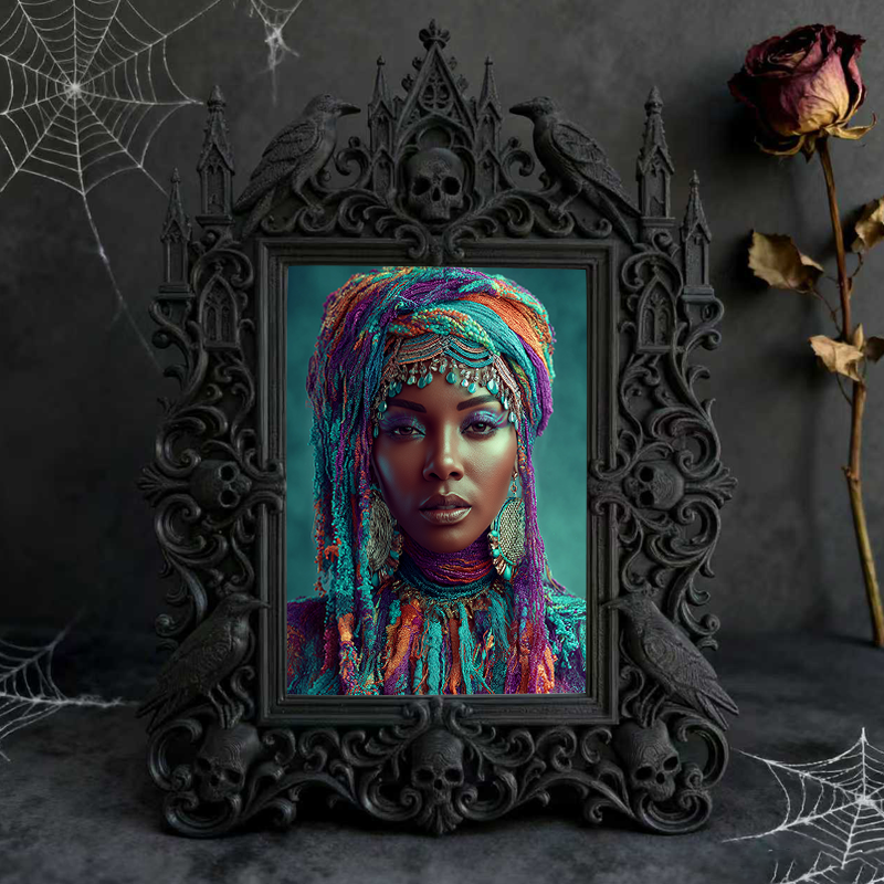 Gothic Dark Frame | Gothic Bar Counter Decor, Photo Holder, Waterproof Plastic