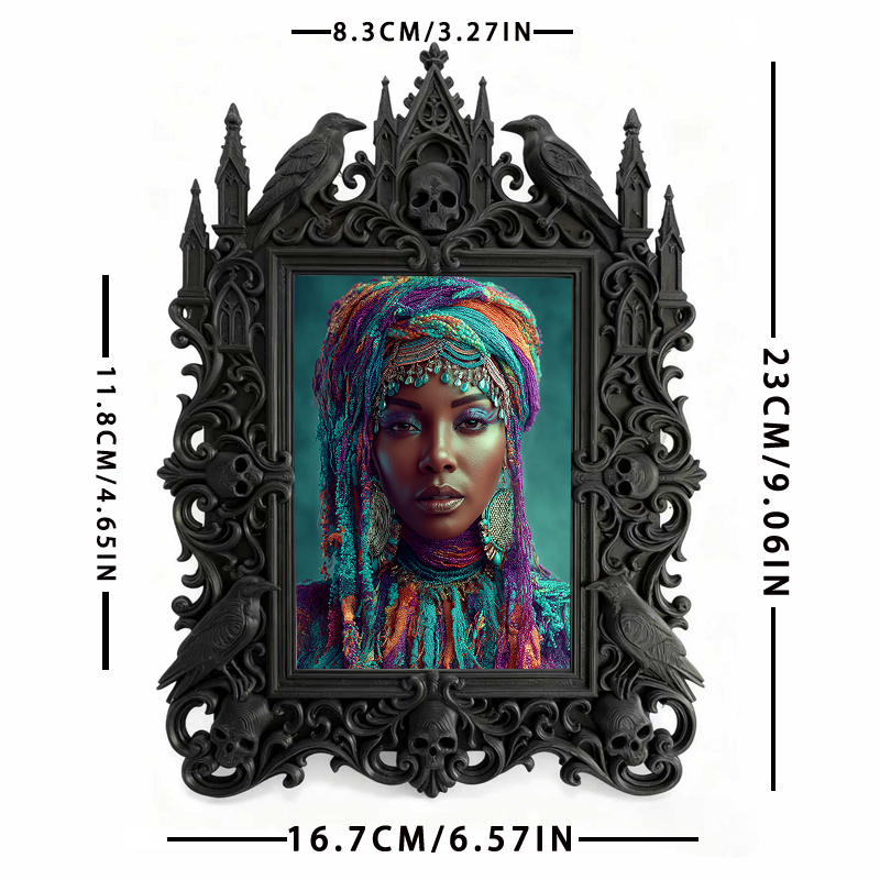Gothic Dark Frame | Gothic Bar Counter Decor, Photo Holder, Waterproof Plastic