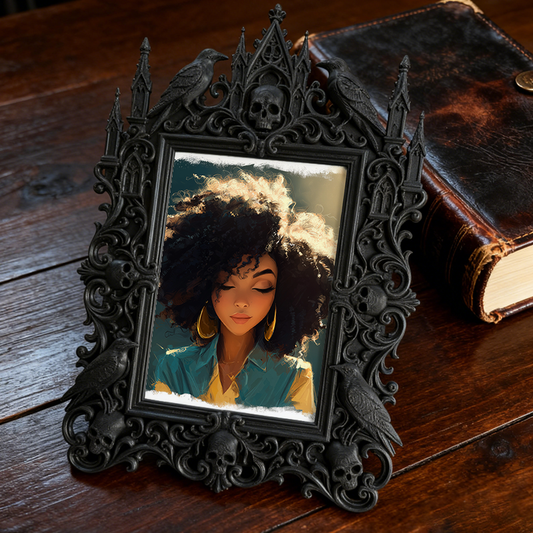 Gothic Dark Frame | Bar Wall Corner Decor, Photo Display Frame, Waterproof Plastic