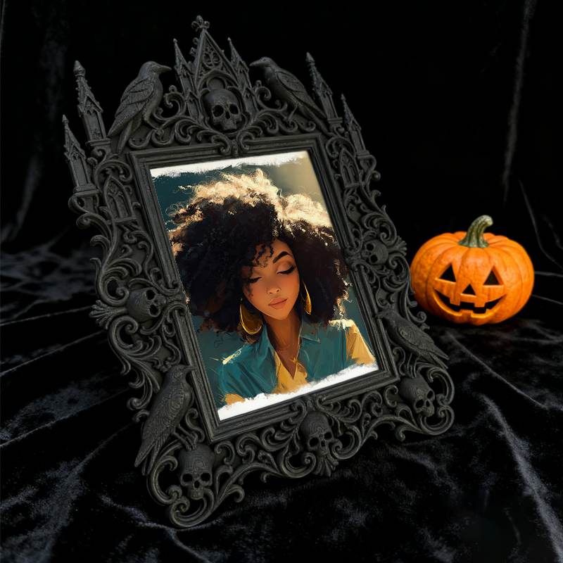 Gothic Dark Frame | Bar Wall Corner Decor, Photo Display Frame, Waterproof Plastic