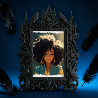 Gothic Dark Frame | Bar Wall Corner Decor, Photo Display Frame, Waterproof Plastic