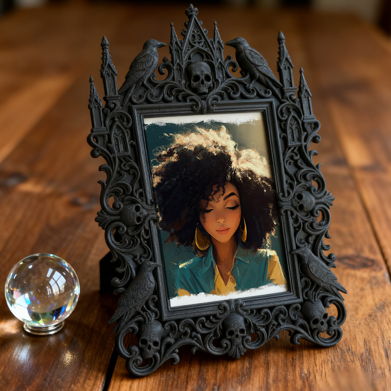 Gothic Dark Frame | Bar Wall Corner Decor, Photo Display Frame, Waterproof Plastic
