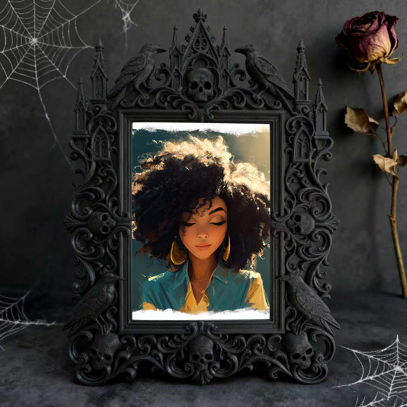 Gothic Dark Frame | Bar Wall Corner Decor, Photo Display Frame, Waterproof Plastic