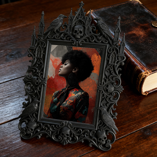 Gothic Dark Frame | Gothic Bar Photo Prop, Wall/Tabletop Waterproof Plastic Frame
