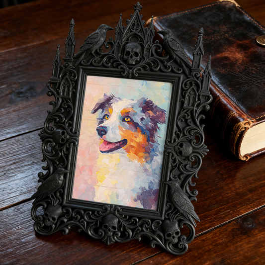Gothic Dark Frame | Bar Counter Dual-use Decor, Photo Holder, Waterproof Plastic