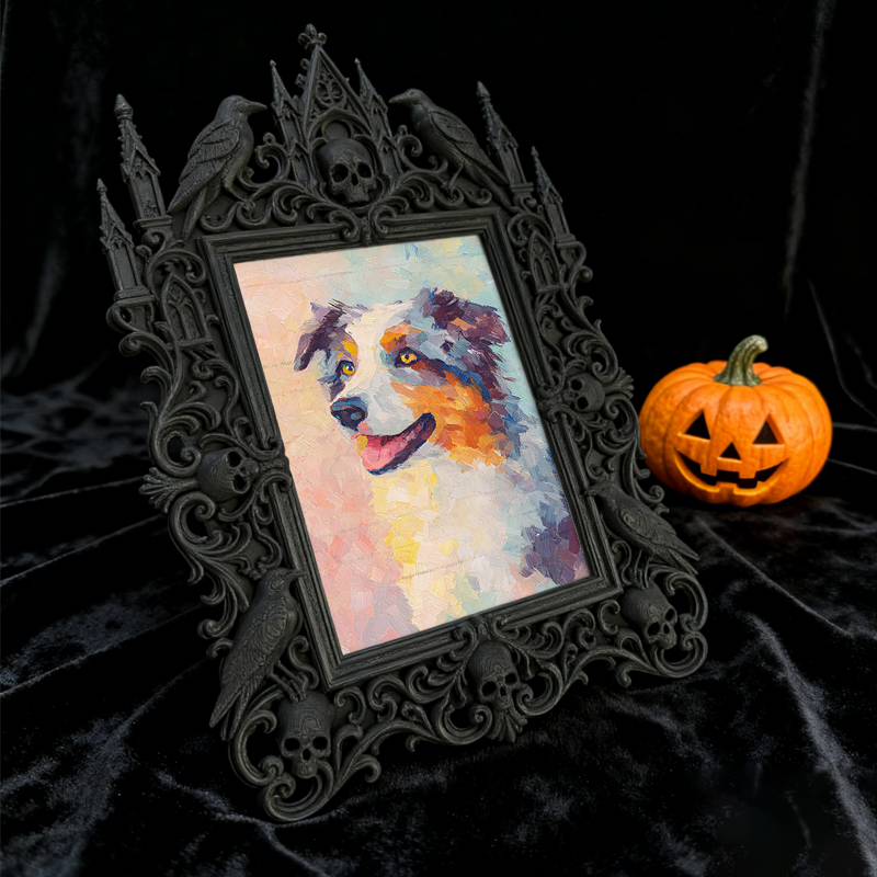 Gothic Dark Frame | Bar Counter Dual-use Decor, Photo Holder, Waterproof Plastic