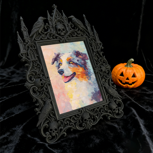 Gothic Dark Frame | Bar Counter Dual-use Decor, Photo Holder, Waterproof Plastic