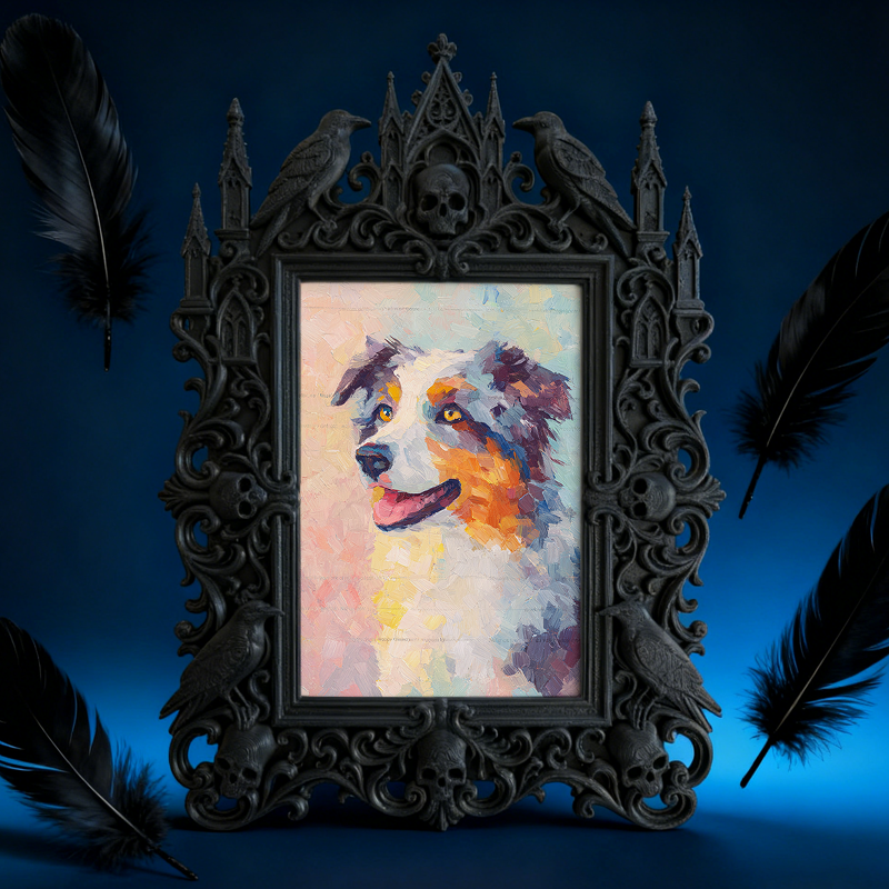 Gothic Dark Frame | Bar Counter Dual-use Decor, Photo Holder, Waterproof Plastic