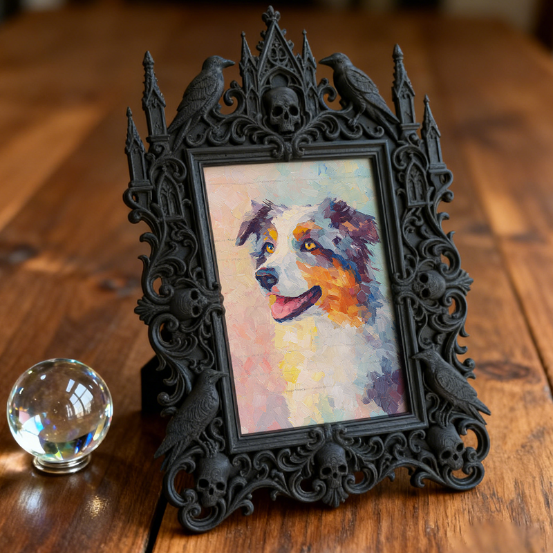 Gothic Dark Frame | Bar Counter Dual-use Decor, Photo Holder, Waterproof Plastic
