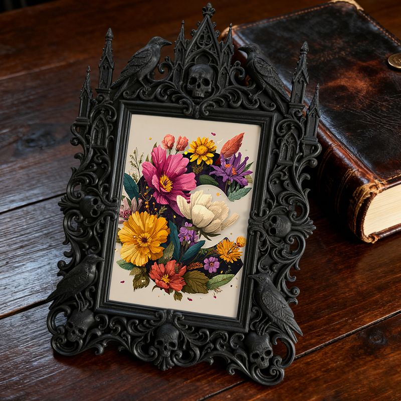 Gothic Dark Frame | Bar Corner Photo Ornament, Waterproof Plastic Frame