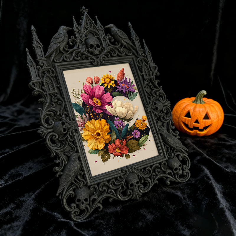 Gothic Dark Frame | Bar Corner Photo Ornament, Waterproof Plastic Frame